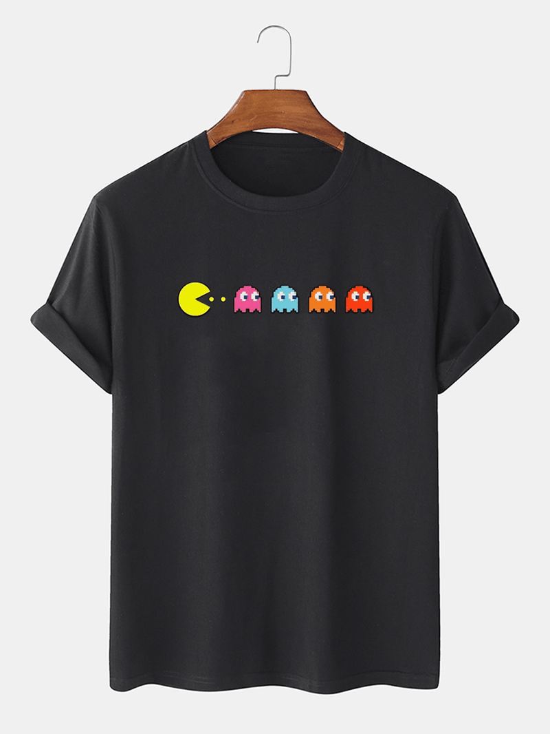 100% Bomuld Funny Game Med Tryk Rund Hals Løs Kortærmede T-shirts