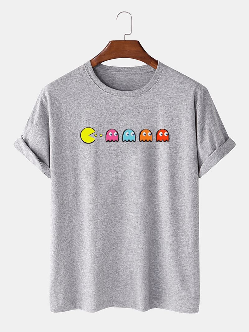 100% Bomuld Funny Game Med Tryk Rund Hals Løs Kortærmede T-shirts