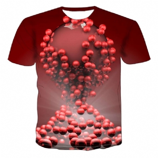 3d Tredimensionel T-shirt Med Kuglestabletryk