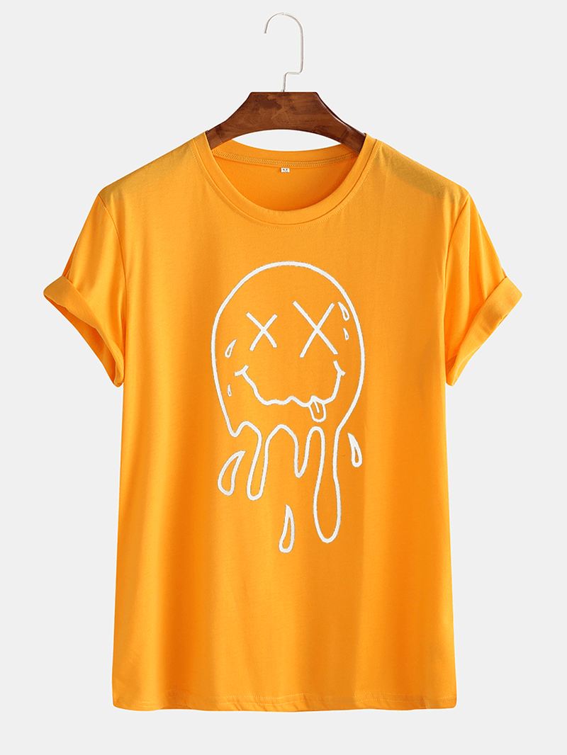 Herre Funny Tegneserie Ghost Trykt Løs Rund Hals Løs Kortærmede T-shirts