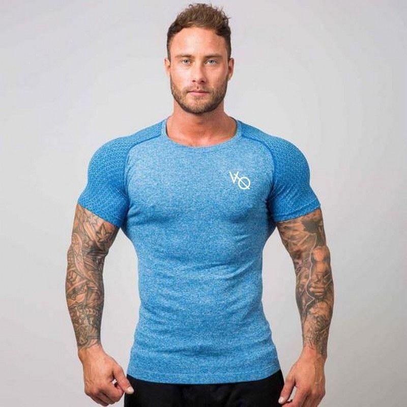 Løbetrøje Herre Kompressionstights Kortærmede T-shirts Til Mænd Quick Dry Sport Jersey Gym Fitness Top