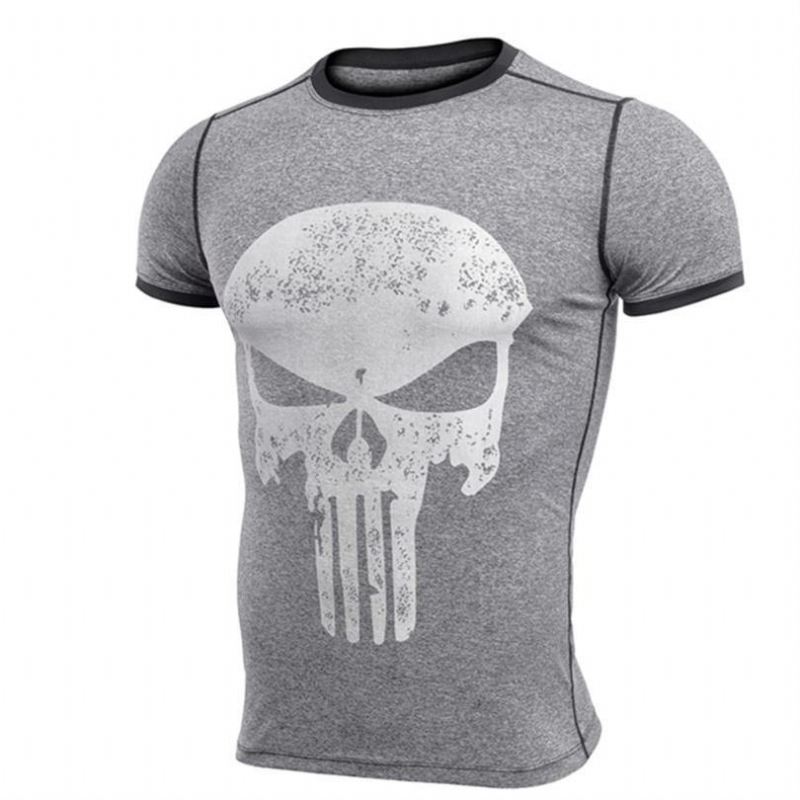 Løbetrøje Herre T-shirt Kortærmede Kompressionsskjorter Gym T-shirt Fitness Sport Skjorte