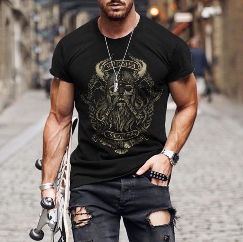 Personlig 3d Digital Med Tryk Med Rund Hals Afslappet Sommer Mænds Sport Kortærmet T-shirt