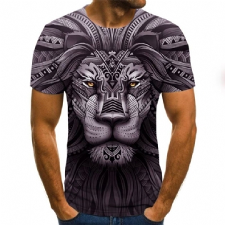 Rift Lion Digital Med Tryk Kortærmet T-shirt