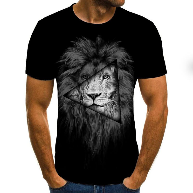 Rift Lion Digital Med Tryk Kortærmet T-shirt