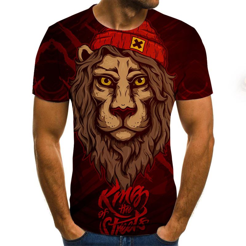 Rift Lion Digital Med Tryk Kortærmet T-shirt