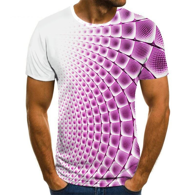 Trendy Mode Nyhed Multifarvet 3d Grafisk Med Tryk T-shirt Til Mænd Custom Streetwear Fritidstøj