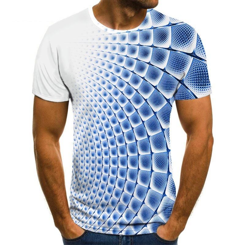 Trendy Mode Nyhed Multifarvet 3d Grafisk Med Tryk T-shirt Til Mænd Custom Streetwear Fritidstøj