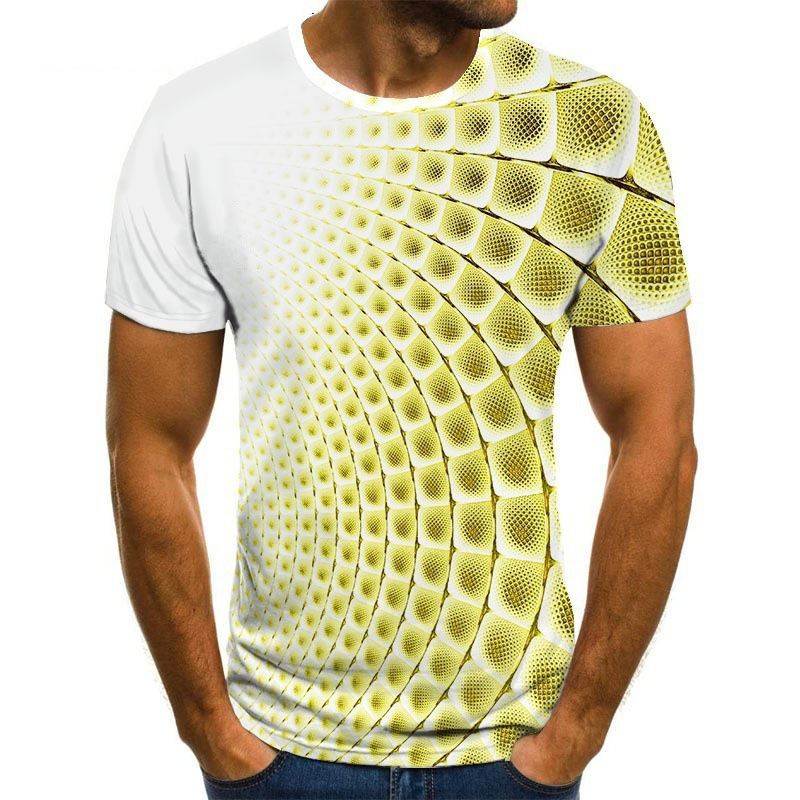 Trendy Mode Nyhed Multifarvet 3d Grafisk Med Tryk T-shirt Til Mænd Custom Streetwear Fritidstøj