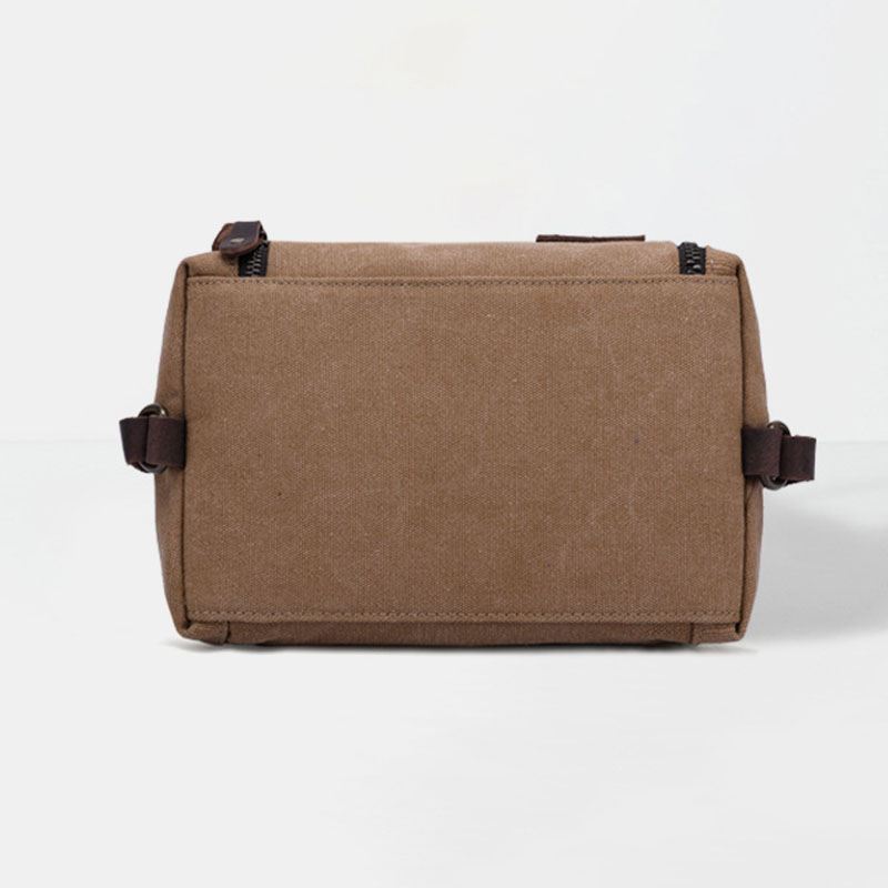 Mænd Lærred Med Stor Kapacitet Vandtæt Slidbestandig Vintage Clutch Tasker Vasketasker Kosmetiktaske