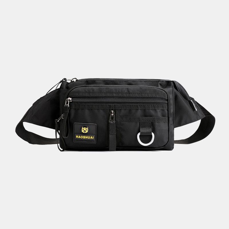 Mænd Nylon Flerlags Brysttaske Med Stor Kapacitet Multi-lomme Anti-tyveri Taljetaske Crossbody Skuldertaske