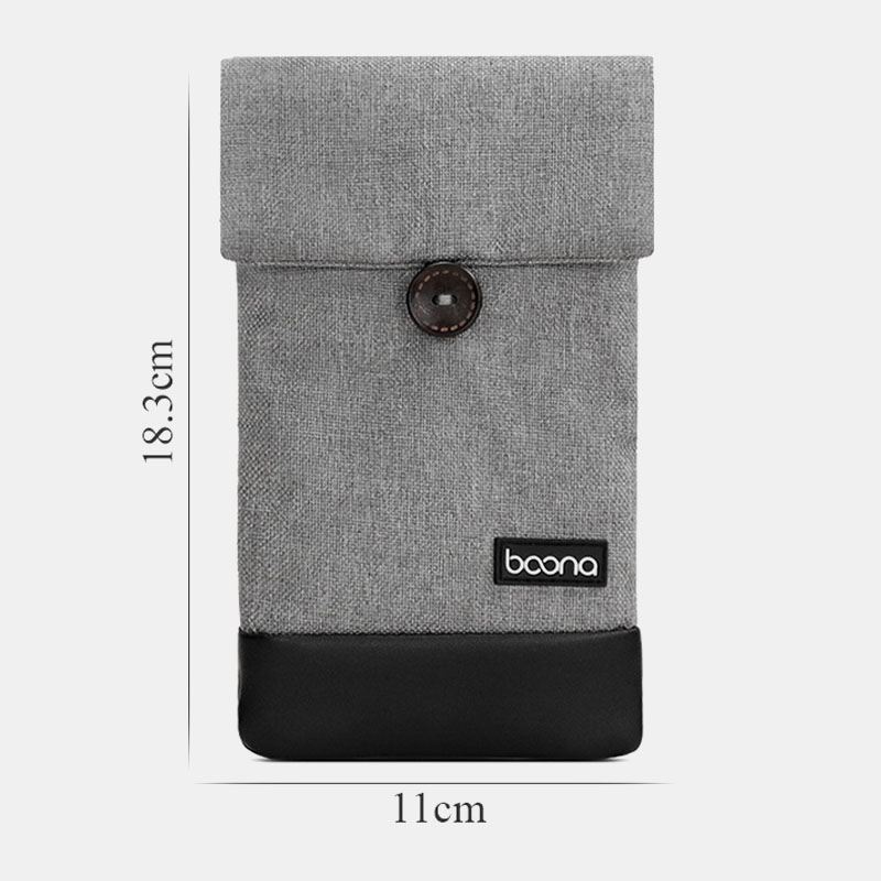 Unisex Oxford Pu Læder Bærbar Støvtæt Vandtæt Mobil Power Headset Taske Telefon Power Bank Opbevaringstaske Clutch Tasker