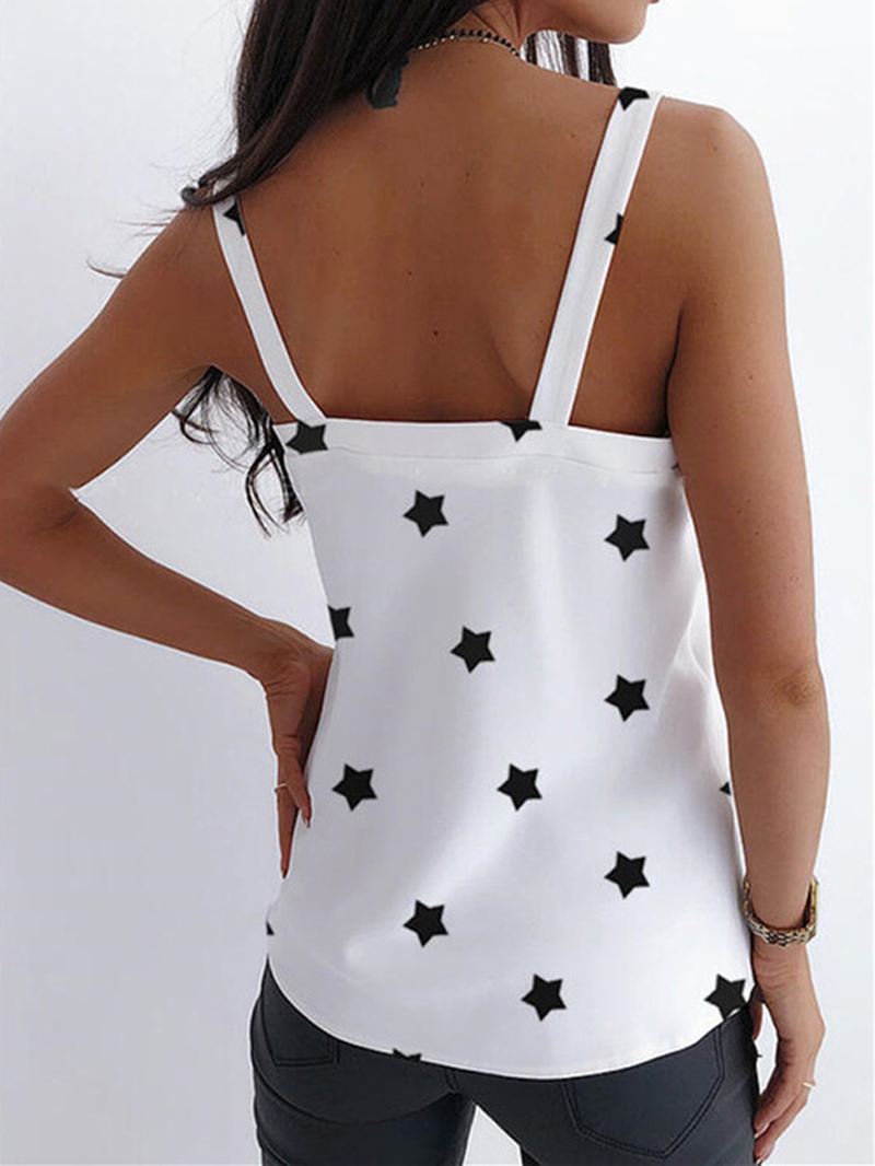 Casual Loose Star Printed Sommer Tank Tops Til Damer