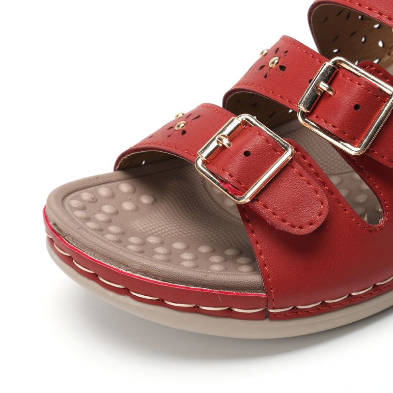 Kvinder Åbnet Tåspænde Beach Wedges Casual Slide Sandaler