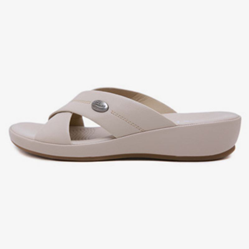 Kvinder Beach Peep Toe Cross Strap Kiler Hælsandaler