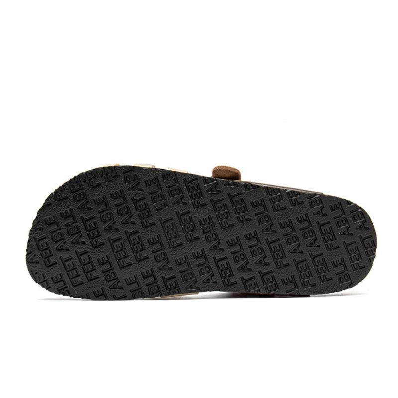 Mænd Åndbar To-vejs Slip-on Skridsikre Kork Bund Casual Sandaler