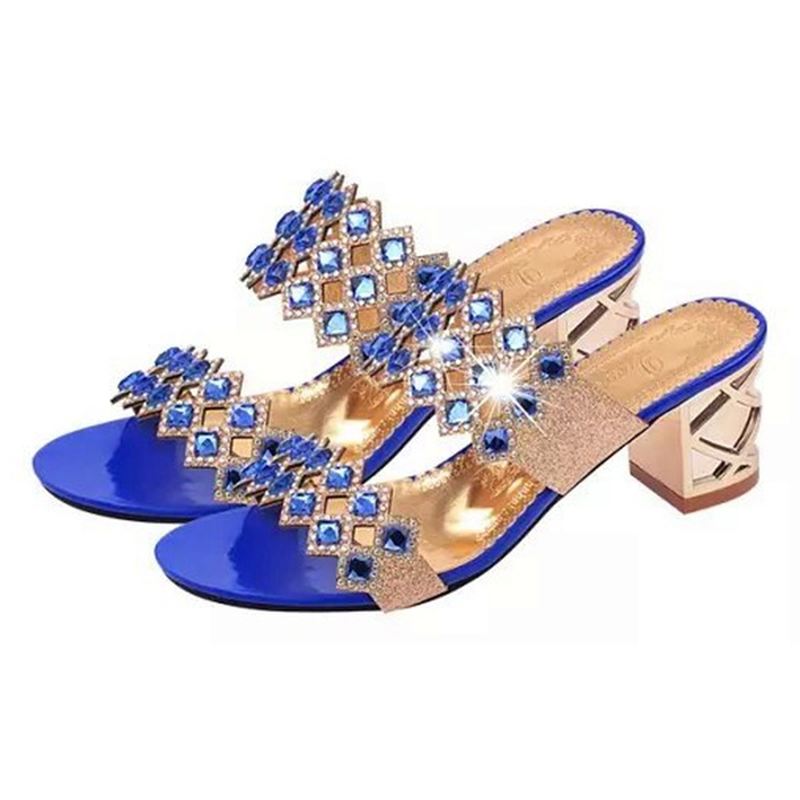 Sommer Kvinder Strandsandaler Chic Rhinestone Sandaler Platform Sandaler