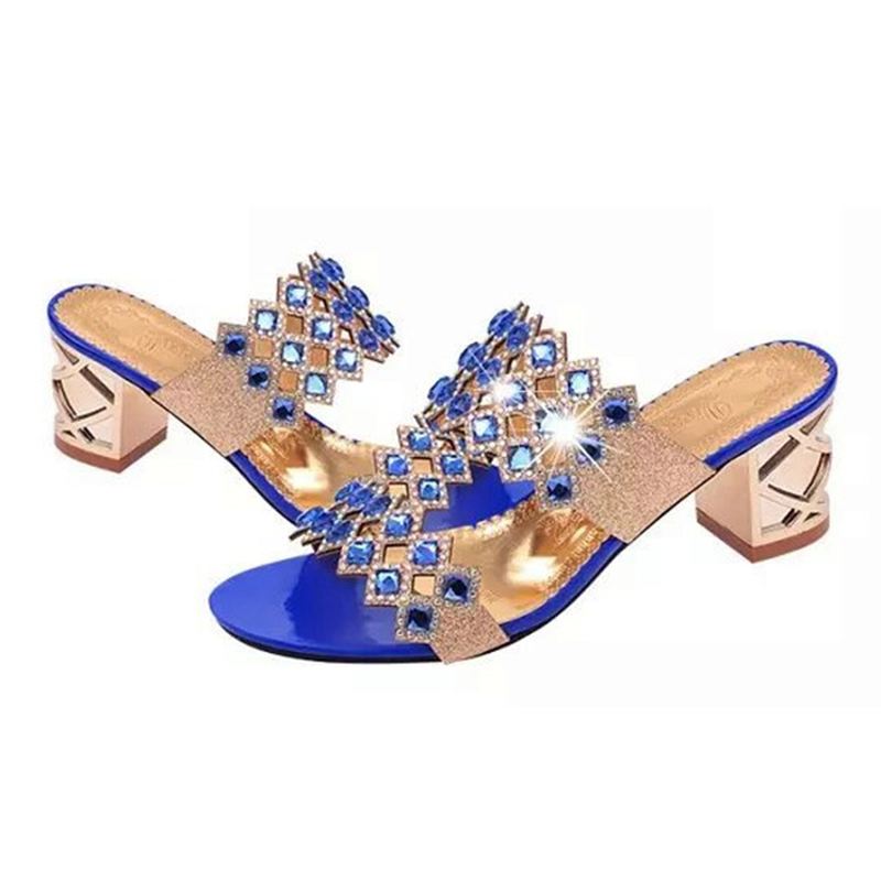 Sommer Kvinder Strandsandaler Chic Rhinestone Sandaler Platform Sandaler