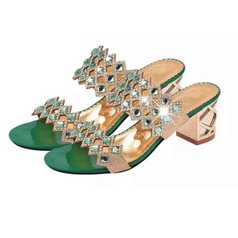 Sommer Kvinder Strandsandaler Chic Rhinestone Sandaler Platform Sandaler