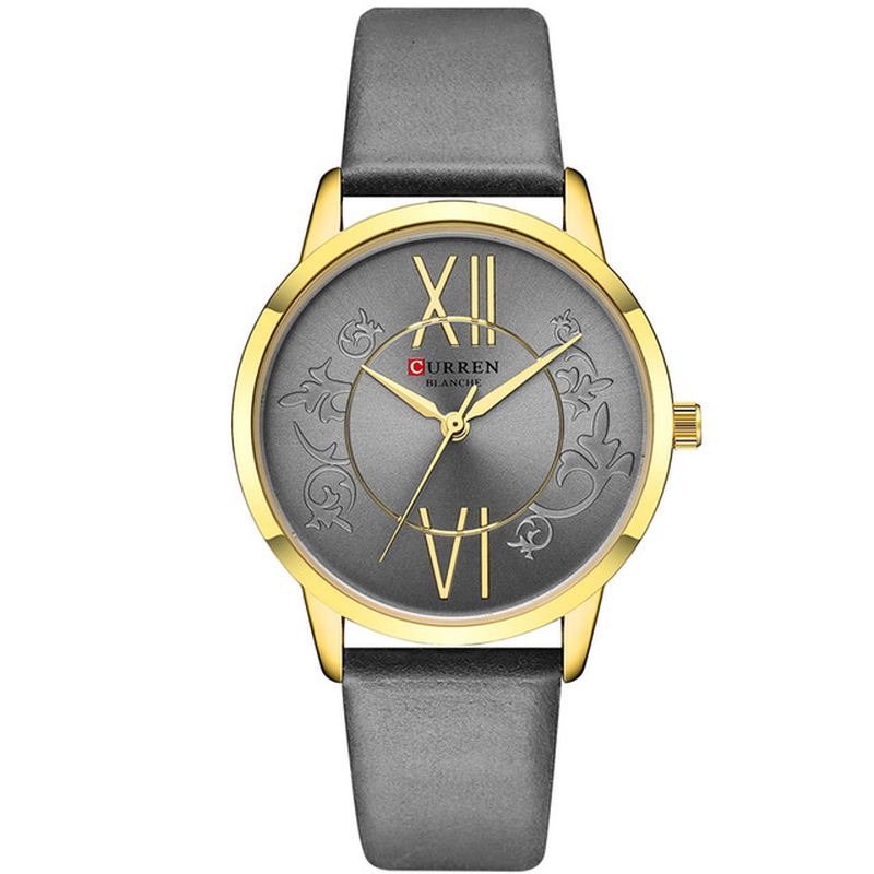 Analog Casual Style Kvinder Armbåndsur Læder Band Quartz Watch