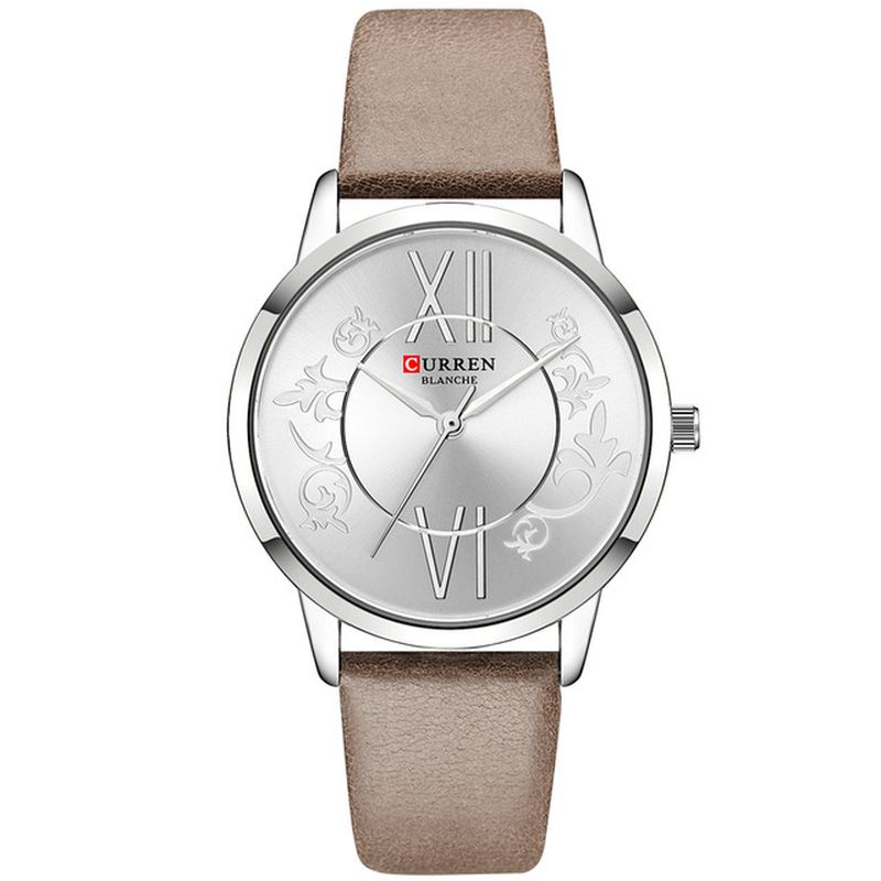 Analog Casual Style Kvinder Armbåndsur Læder Band Quartz Watch