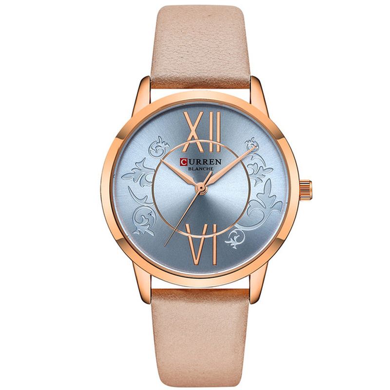 Analog Casual Style Kvinder Armbåndsur Læder Band Quartz Watch