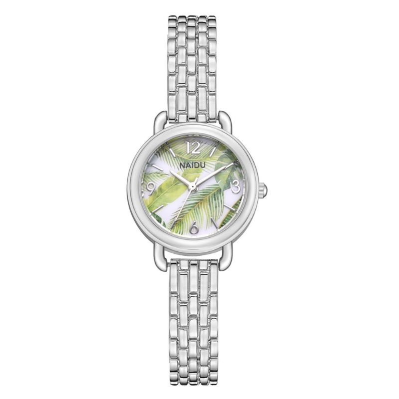 Casual Style Dekorative Dame Armbåndsur Fuld Steel Band Quartz Watch