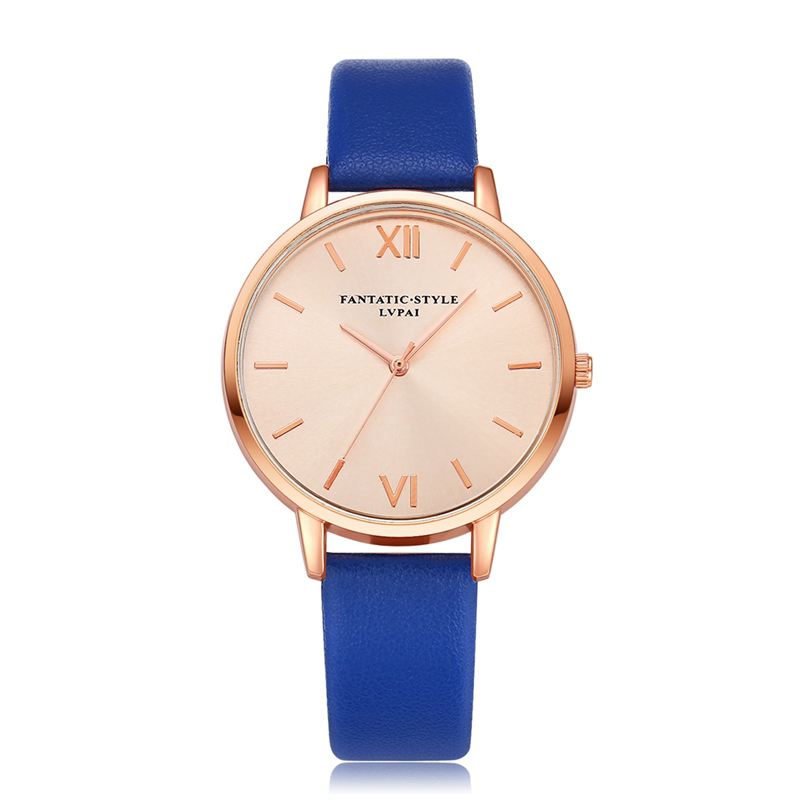 Casual Style Pu Læderrem Cloc Kladies Armbåndsur Quartz Watch