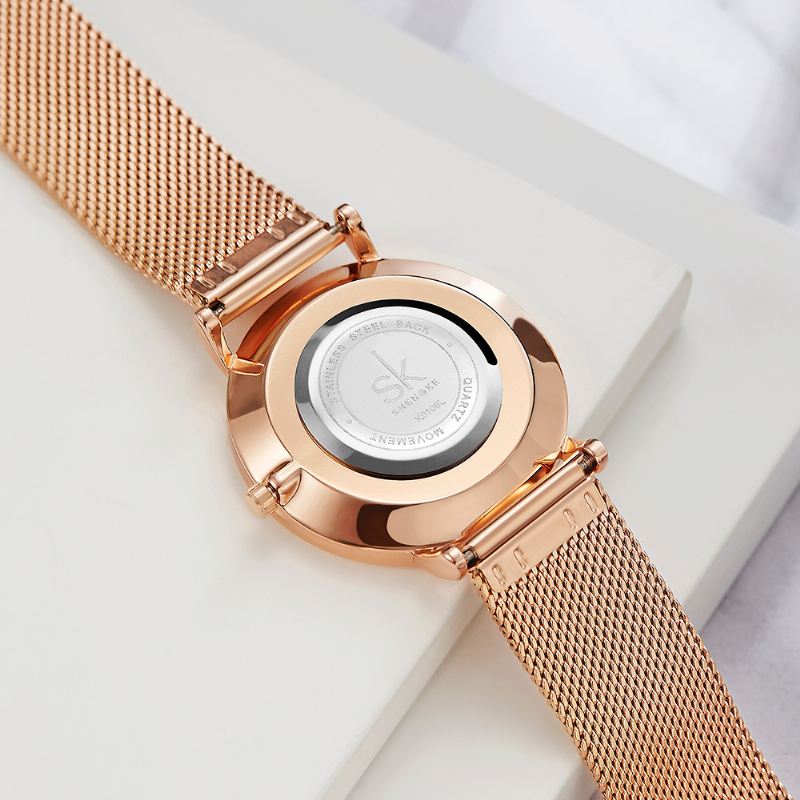 Creative Crystal Dial K0106 Kvinder Mode Simple Dame Dress Elegant Quartz Watch