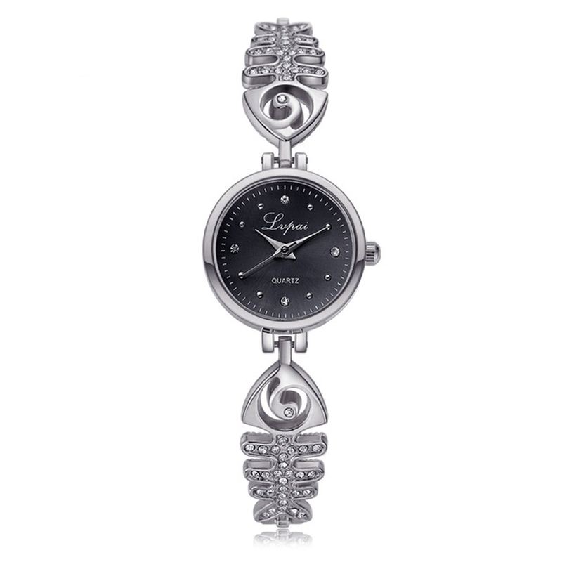 Diamond Dial Dame Armbåndsur Fuldt Stål Small Dial Quartz Ure