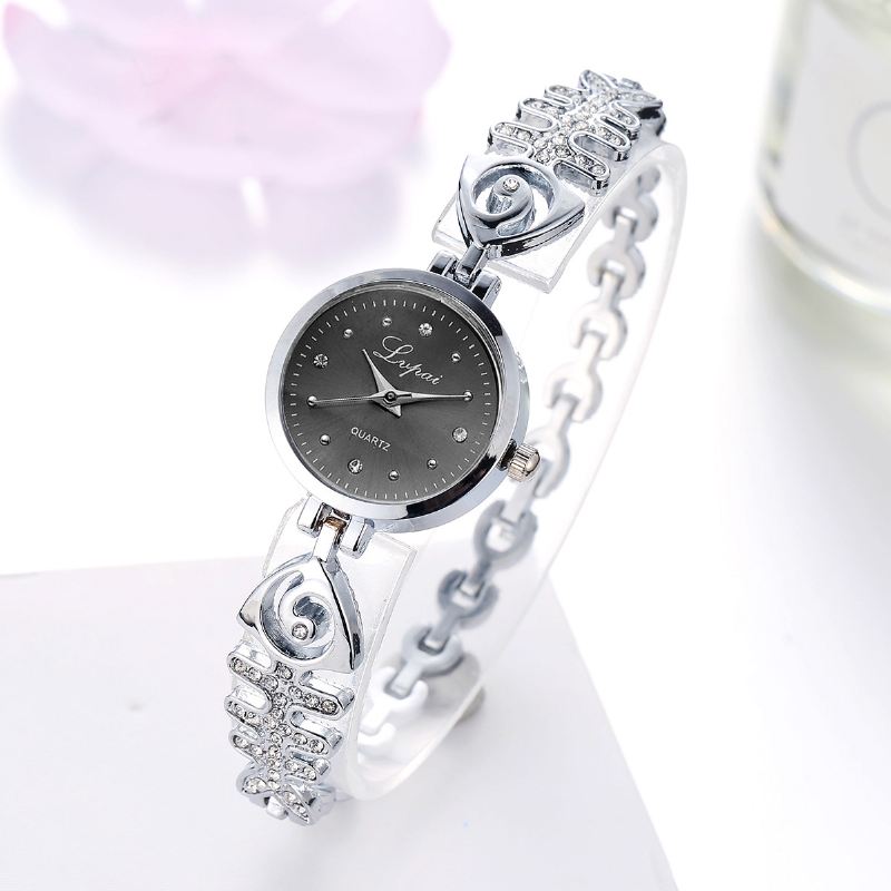 Diamond Dial Dame Armbåndsur Fuldt Stål Small Dial Quartz Ure