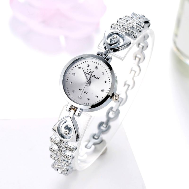 Diamond Dial Dame Armbåndsur Fuldt Stål Small Dial Quartz Ure