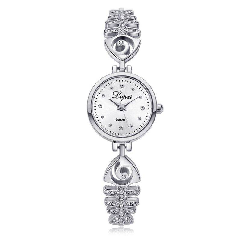 Diamond Dial Dame Armbåndsur Fuldt Stål Small Dial Quartz Ure