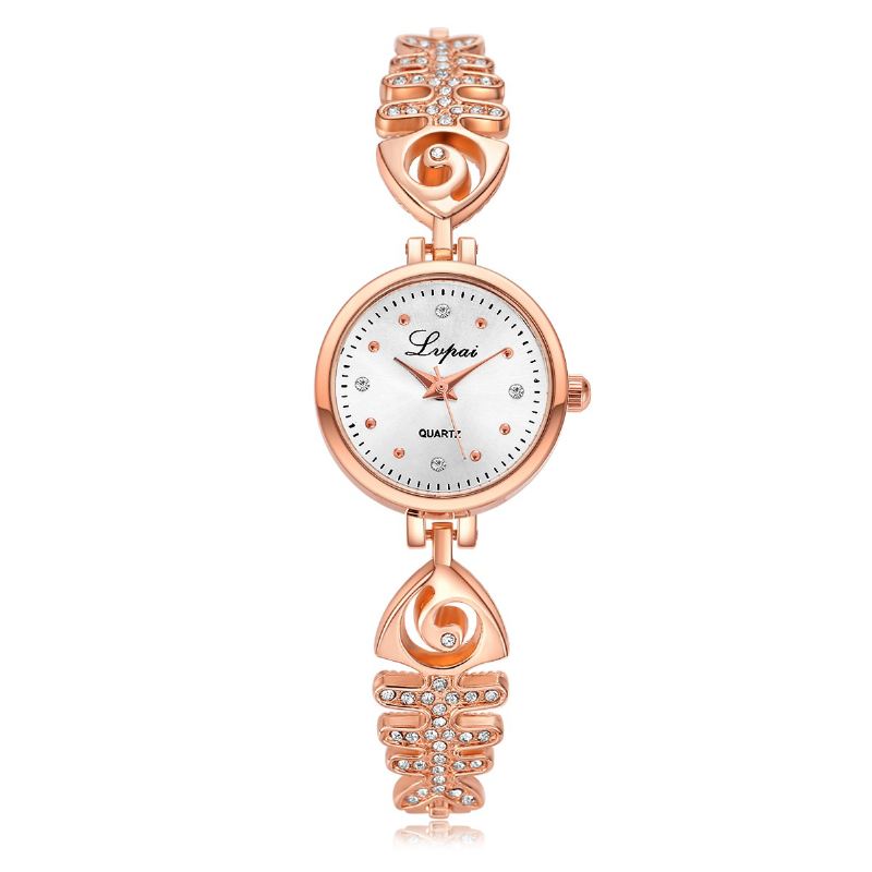 Diamond Dial Dame Armbåndsur Fuldt Stål Small Dial Quartz Ure