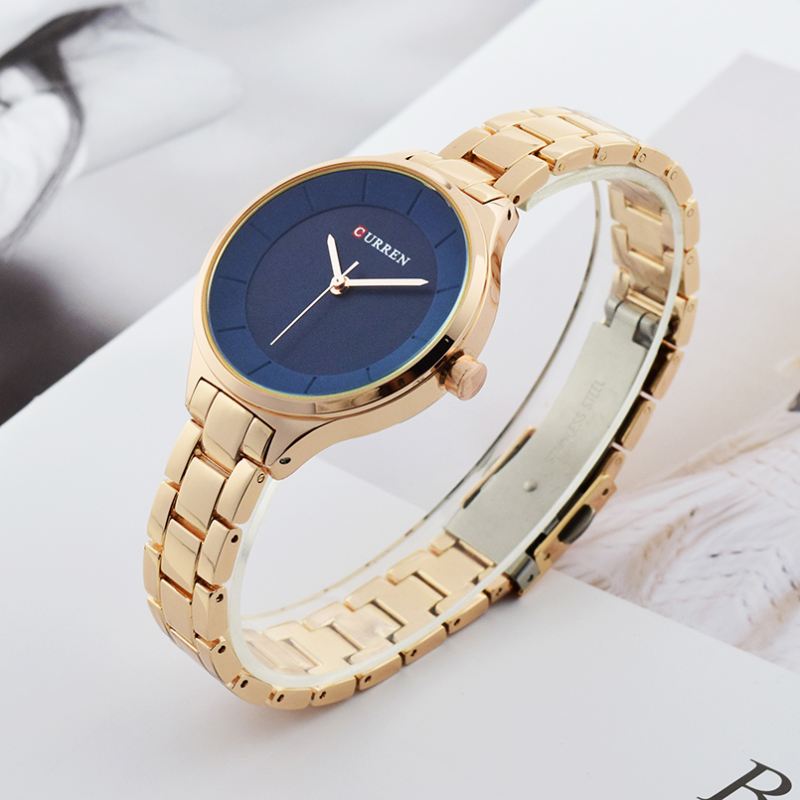 Fuldt Stål Elegant Design Dameur Business Style Quartz Watch