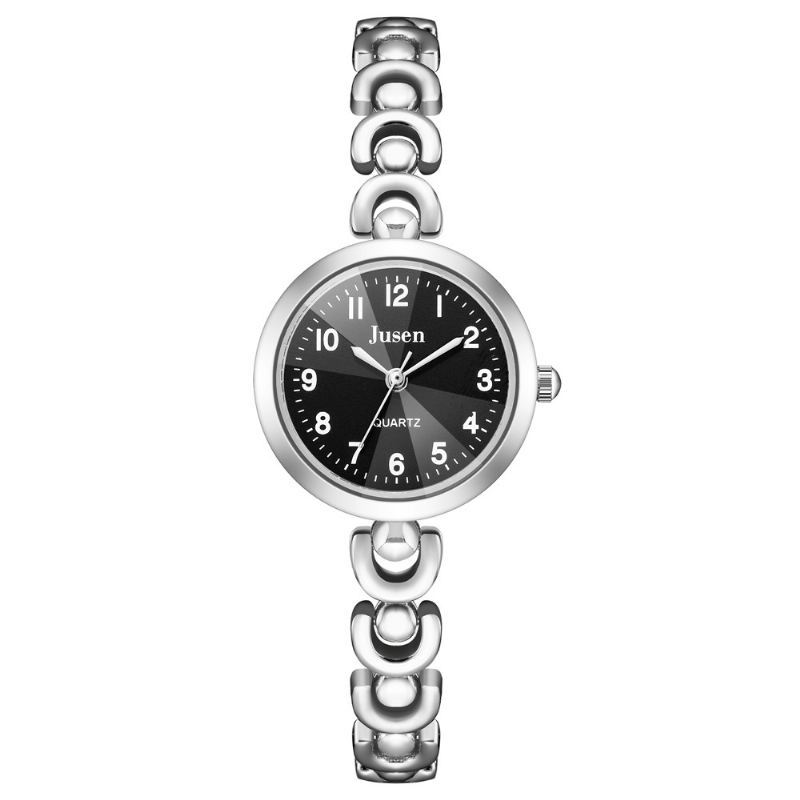 Full Metal Mode Kvinder Armbåndsur Antal Display Quartz Watch