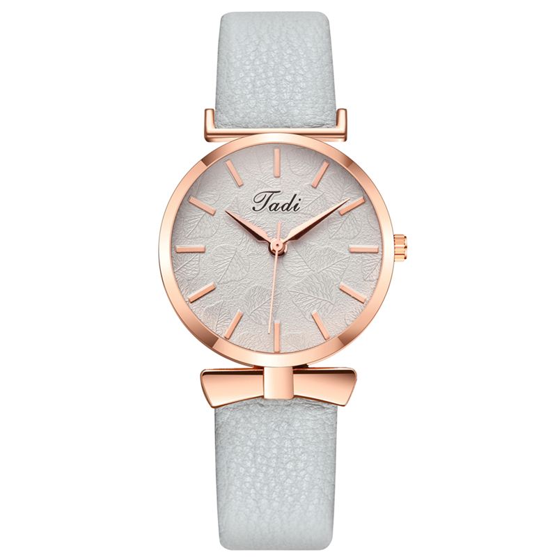 Mode Casual Elegante Kvinder Ure Læder Band Urskive Rose Gold Wrist Case Quartz Watch