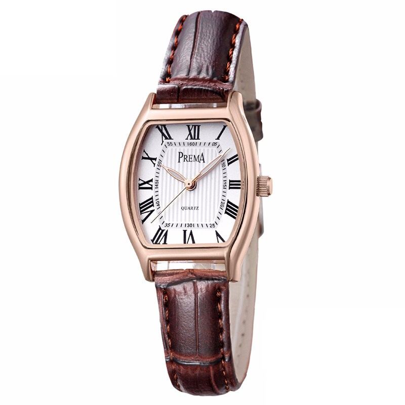 Mode Casual Romertal Pu Læderbånd Kvinder Quartz Watch Armbåndsur