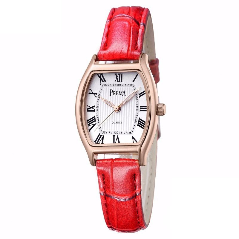 Mode Casual Romertal Pu Læderbånd Kvinder Quartz Watch Armbåndsur