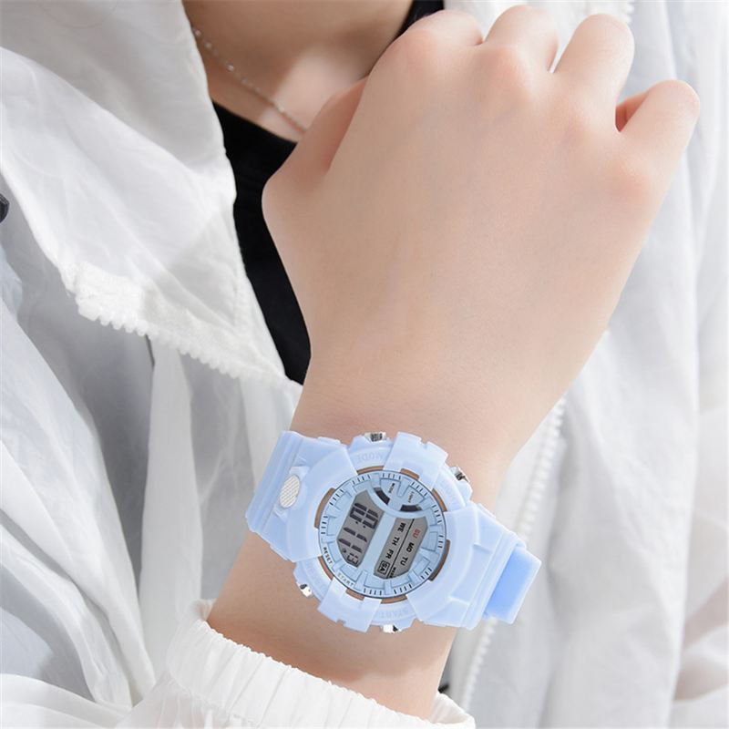 Mode Casual Time Week Display Silikone Strap Led Digital Watch Dame Watch