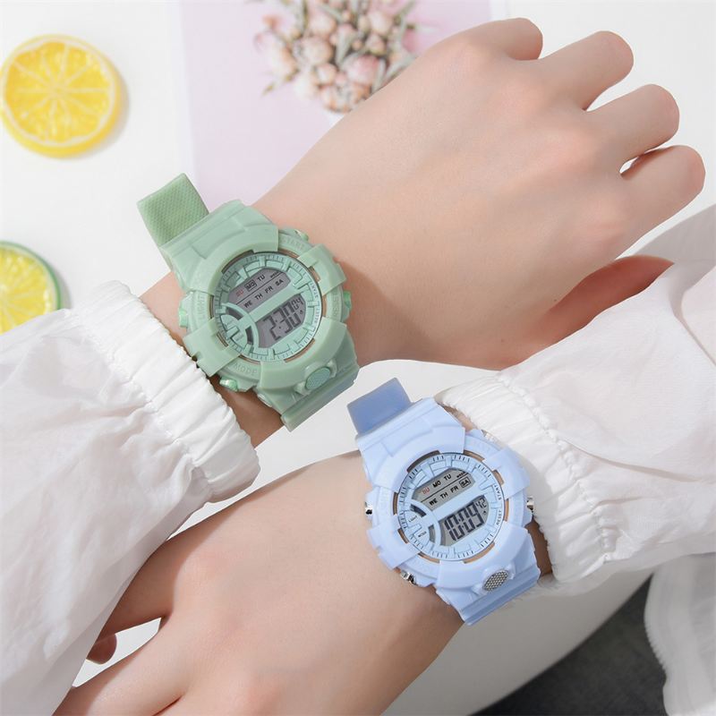 Mode Casual Time Week Display Silikone Strap Led Digital Watch Dame Watch