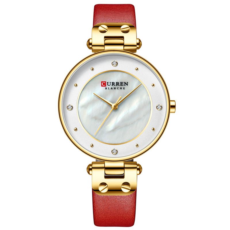 Mode Crystal Casual Casual Dial Kvinder Quartz Watch