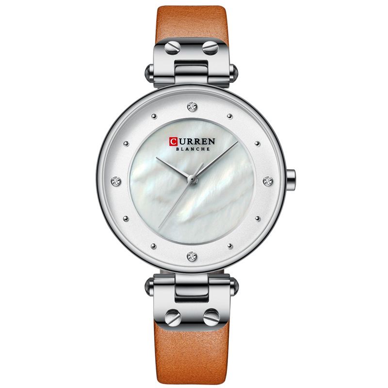 Mode Crystal Casual Casual Dial Kvinder Quartz Watch