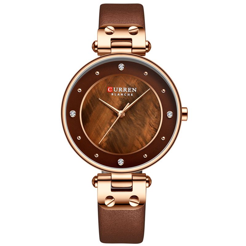 Mode Crystal Casual Casual Dial Kvinder Quartz Watch