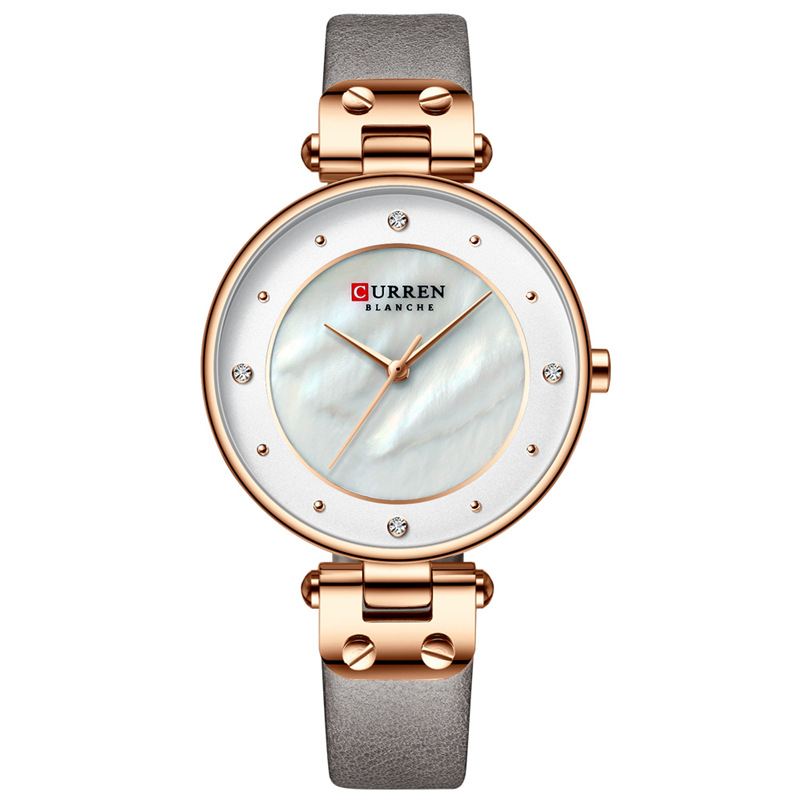 Mode Crystal Casual Casual Dial Kvinder Quartz Watch