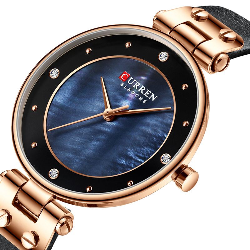 Mode Crystal Casual Casual Dial Kvinder Quartz Watch