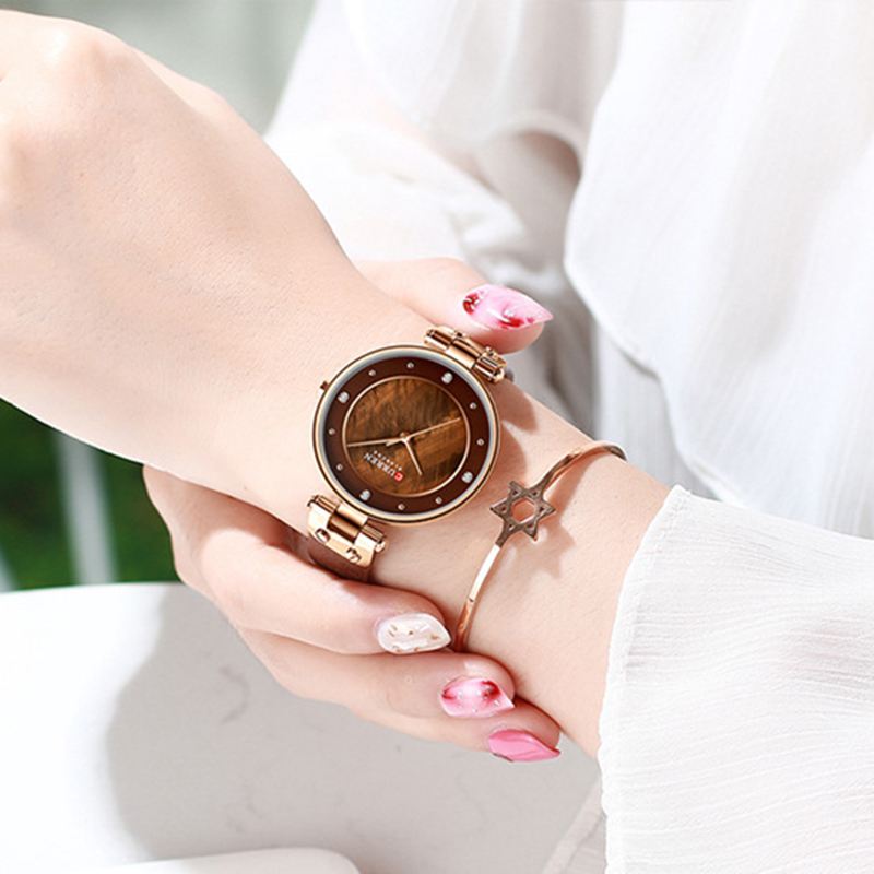 Mode Crystal Casual Casual Dial Kvinder Quartz Watch