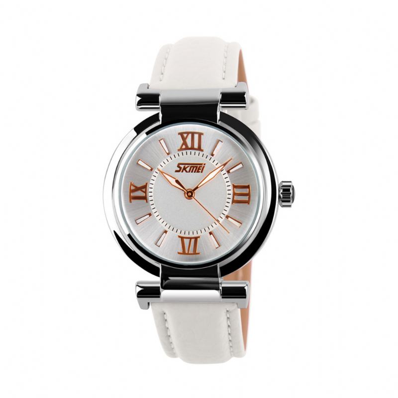 Mode Dameur Vandtæt Læderrem Casual Quartz Watch