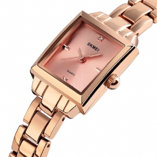 Mode Kvinder Watch Light Luxury 3atm Vandtæt Rustfri Strap Quartz Watch