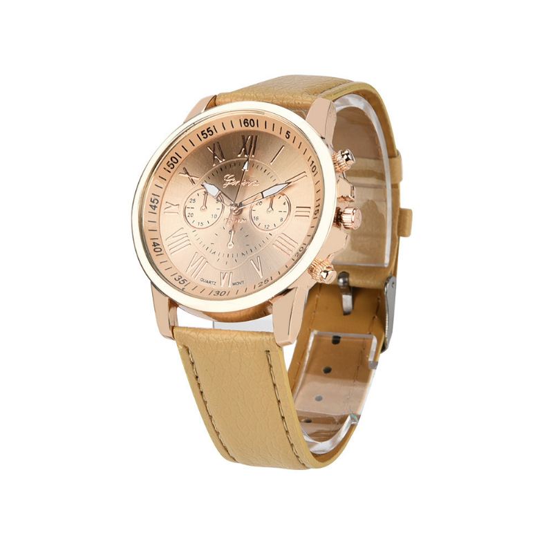 Mode Kvinder Watch Light Luxury Casual Læderrem Quartz Watch